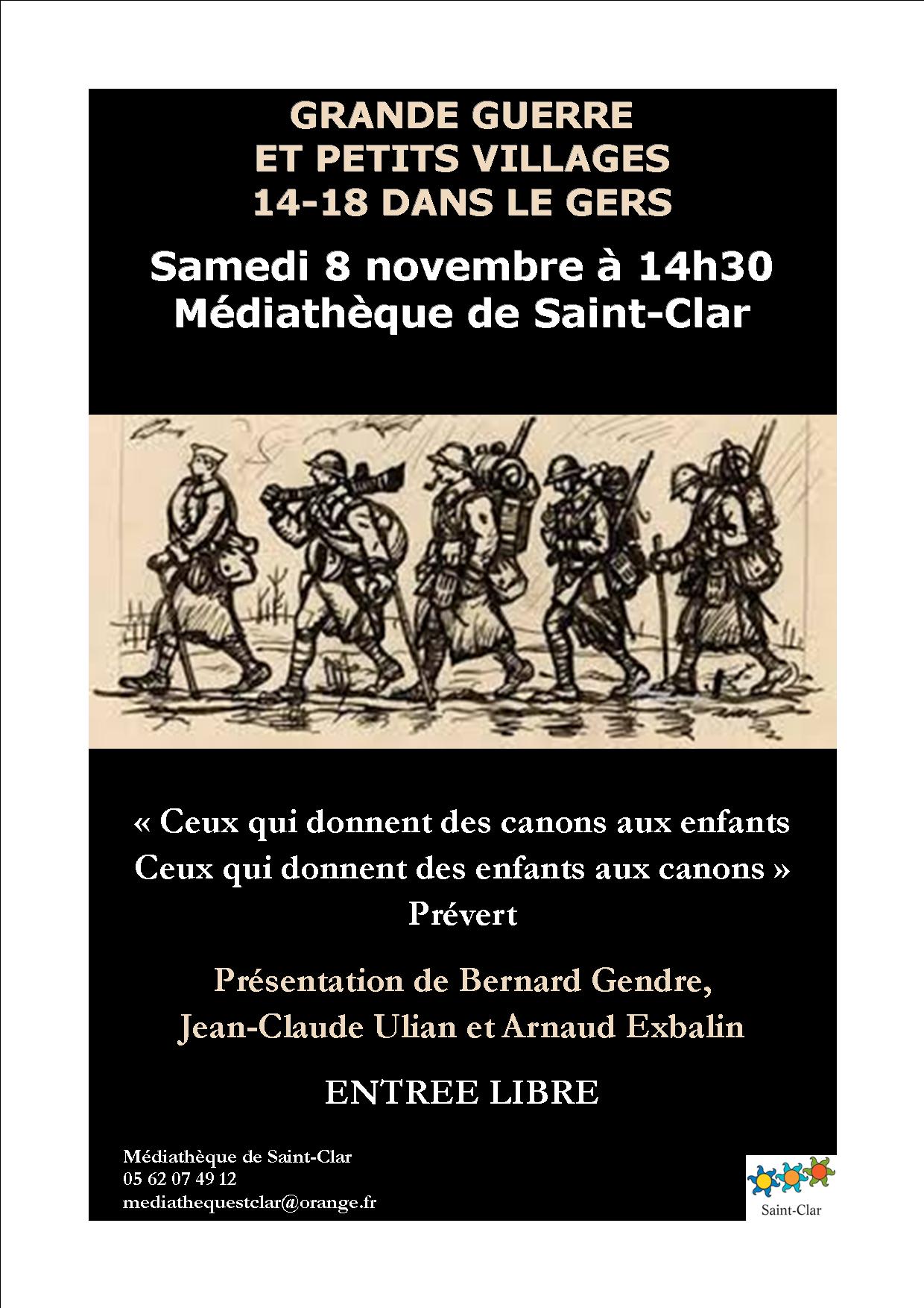 Grande guerre et petits villages, 14-18 dans le Gers