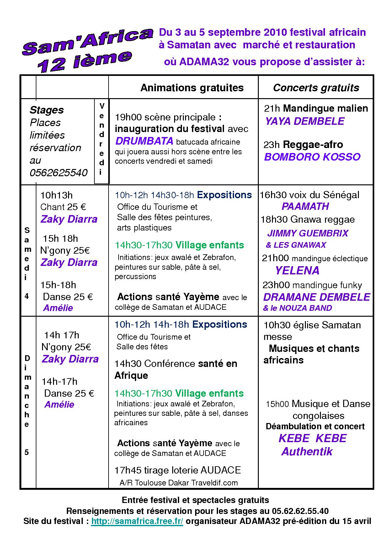 Prog Sam'africa 2010