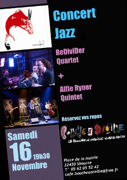 Concert jazz Alfie Rynner + Redivider