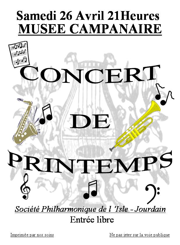 Concert de la Philharmonique de l&rsquo;Isle Jourdain