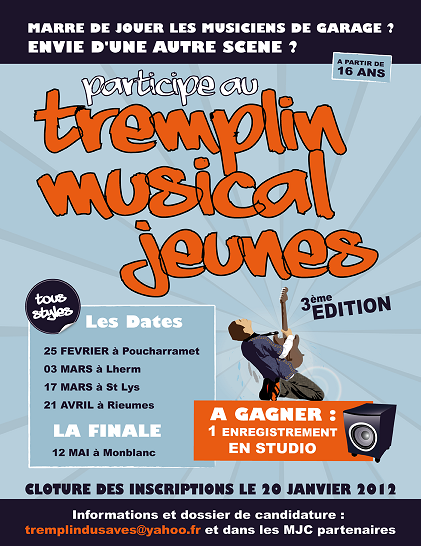 Appel à  candidature tremplin musical jeunes