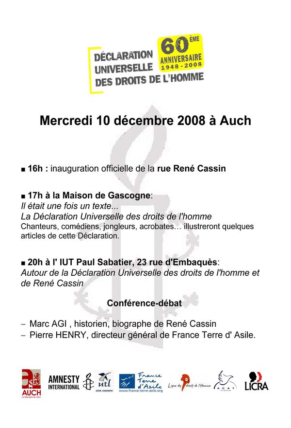 60ème anniversaire de la déclaration universelle des droits de l&rsquo;homme