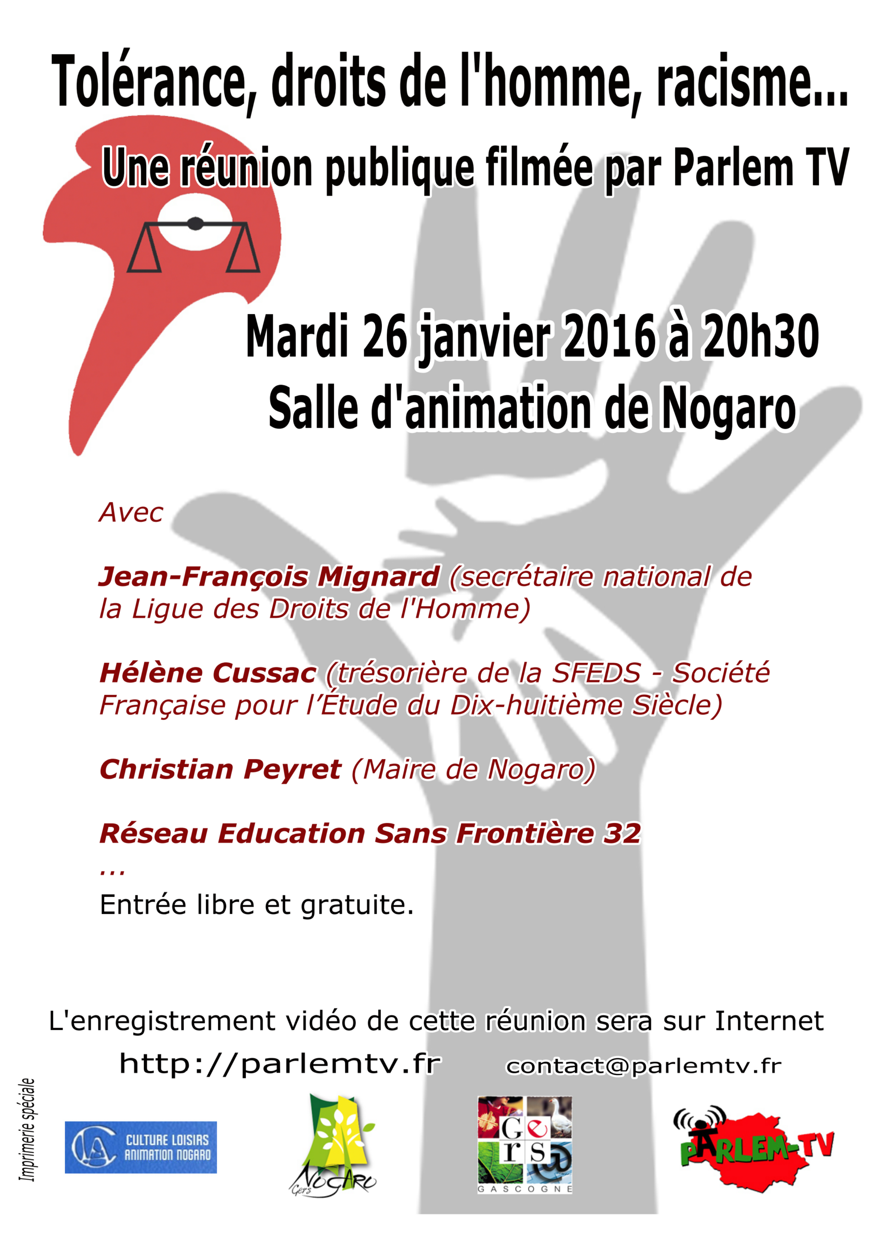 Débat sur la tolérance, les droits de l&rsquo;homme, le racisme