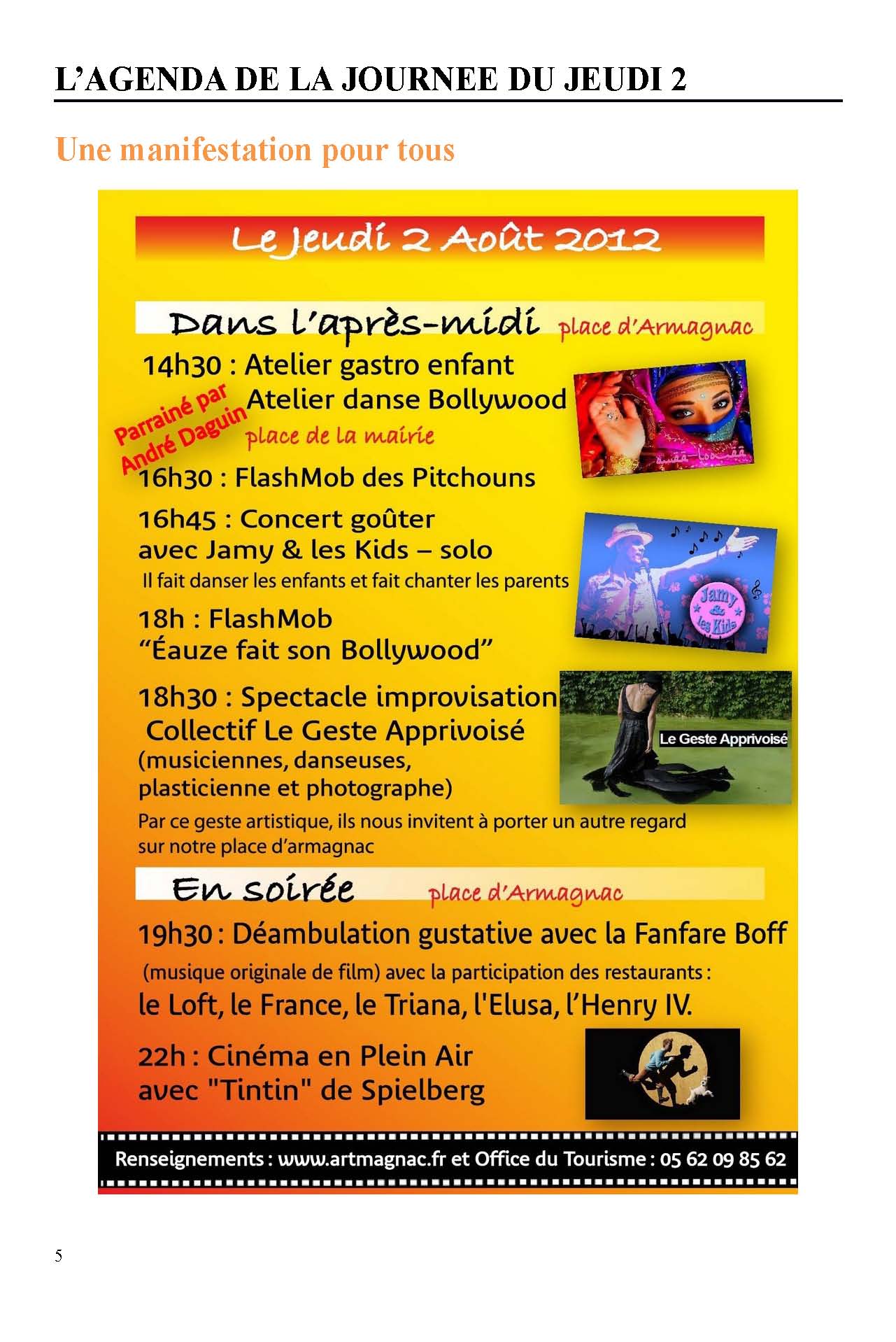 Eauze fait son cinéma et sa petite cuisine - Jeudi