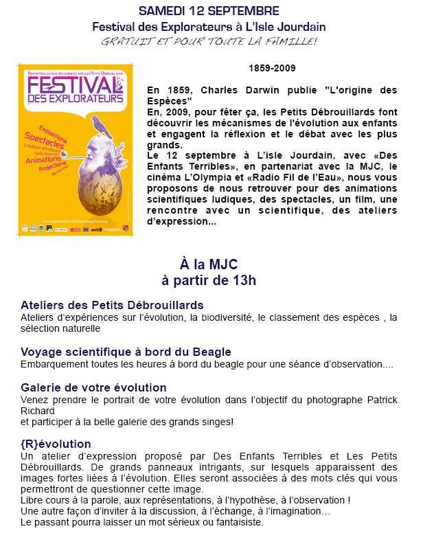 Le festival des explorateurs