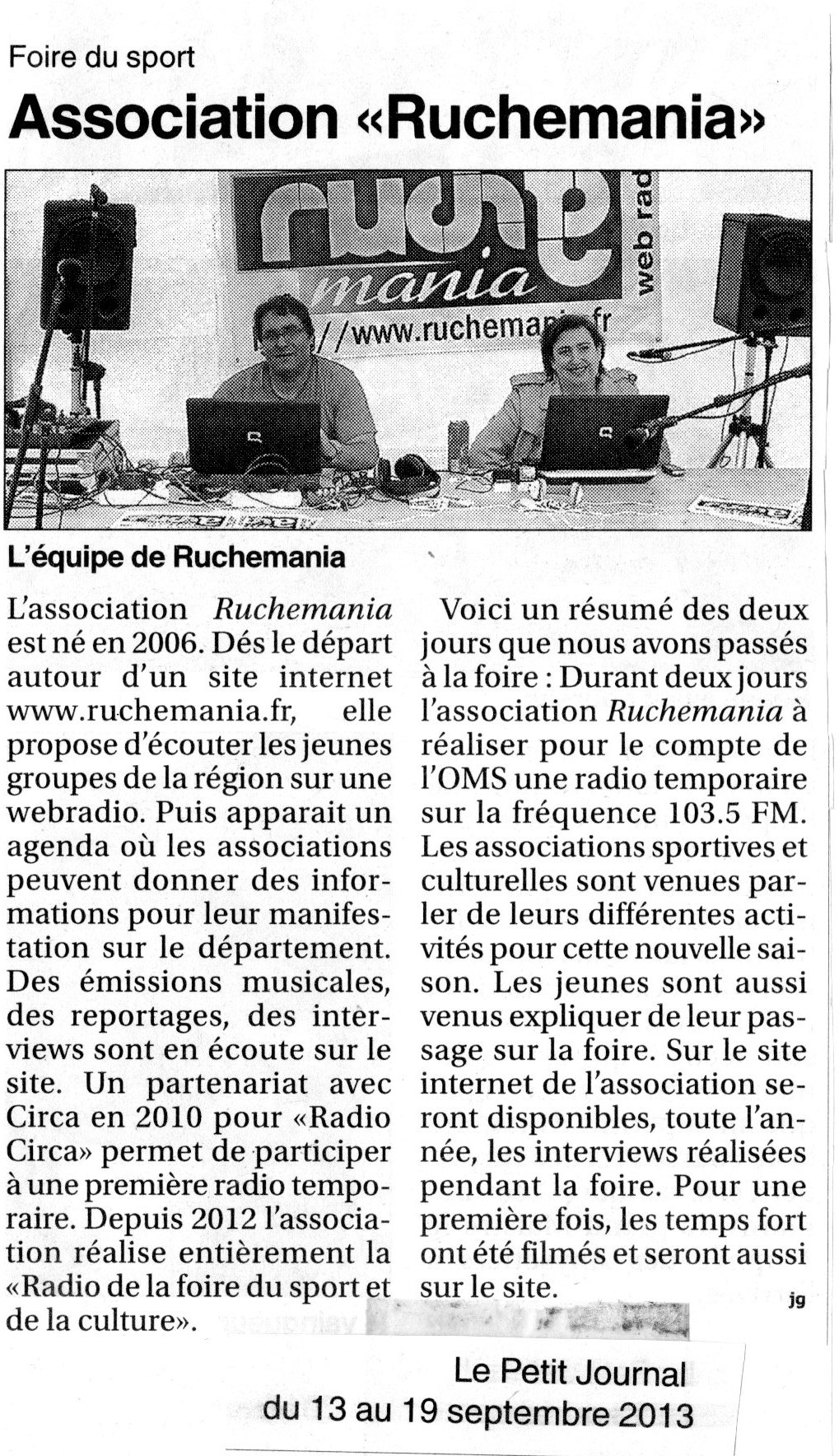 Le petit journal - Foire du sport et de la culture 2013
