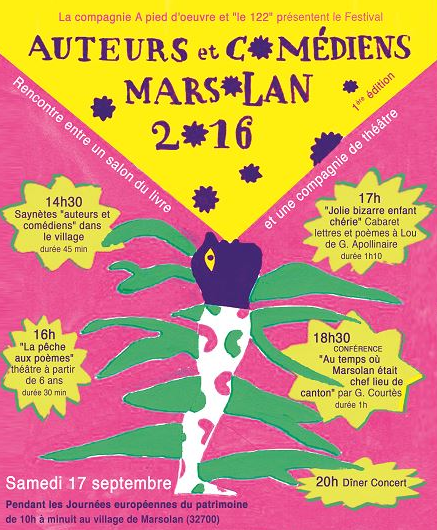 Marsolan : Le premier festival  auteurs et comédiens arrive le 17 septembre