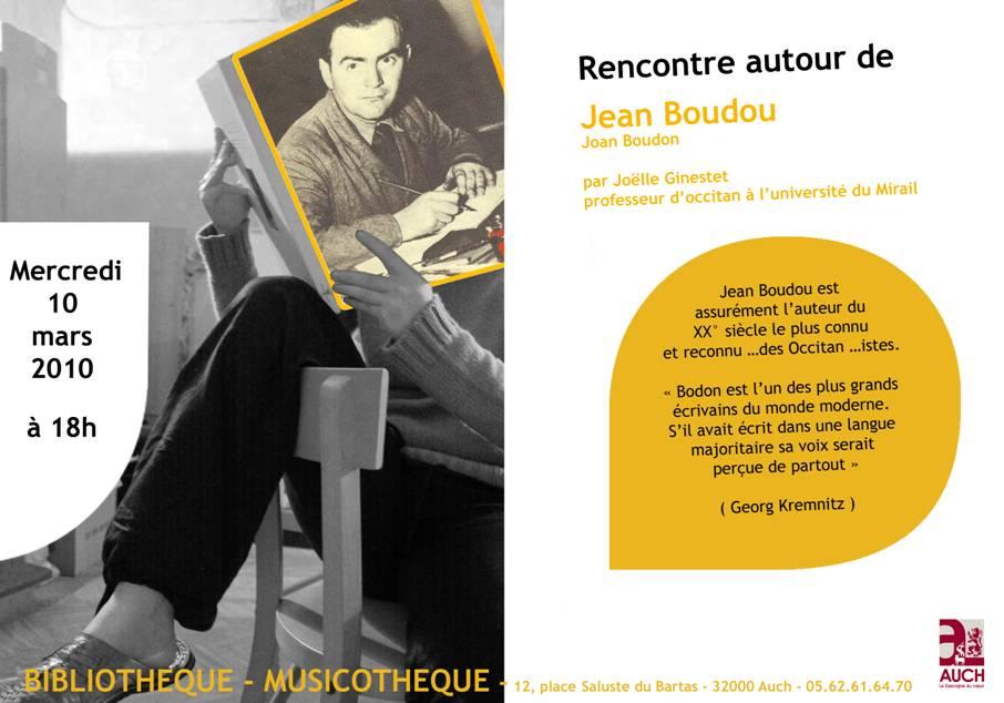 Rencontre autour de Jean Boudou