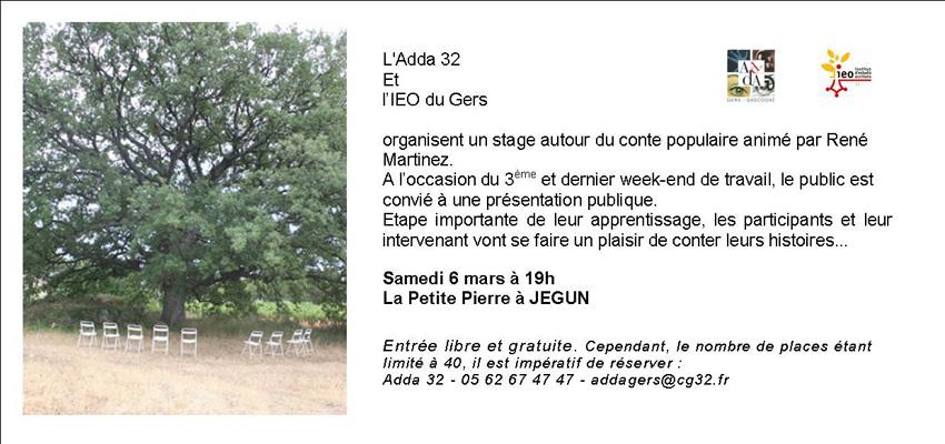 Stage autour du conte populaire animé par René Martinez