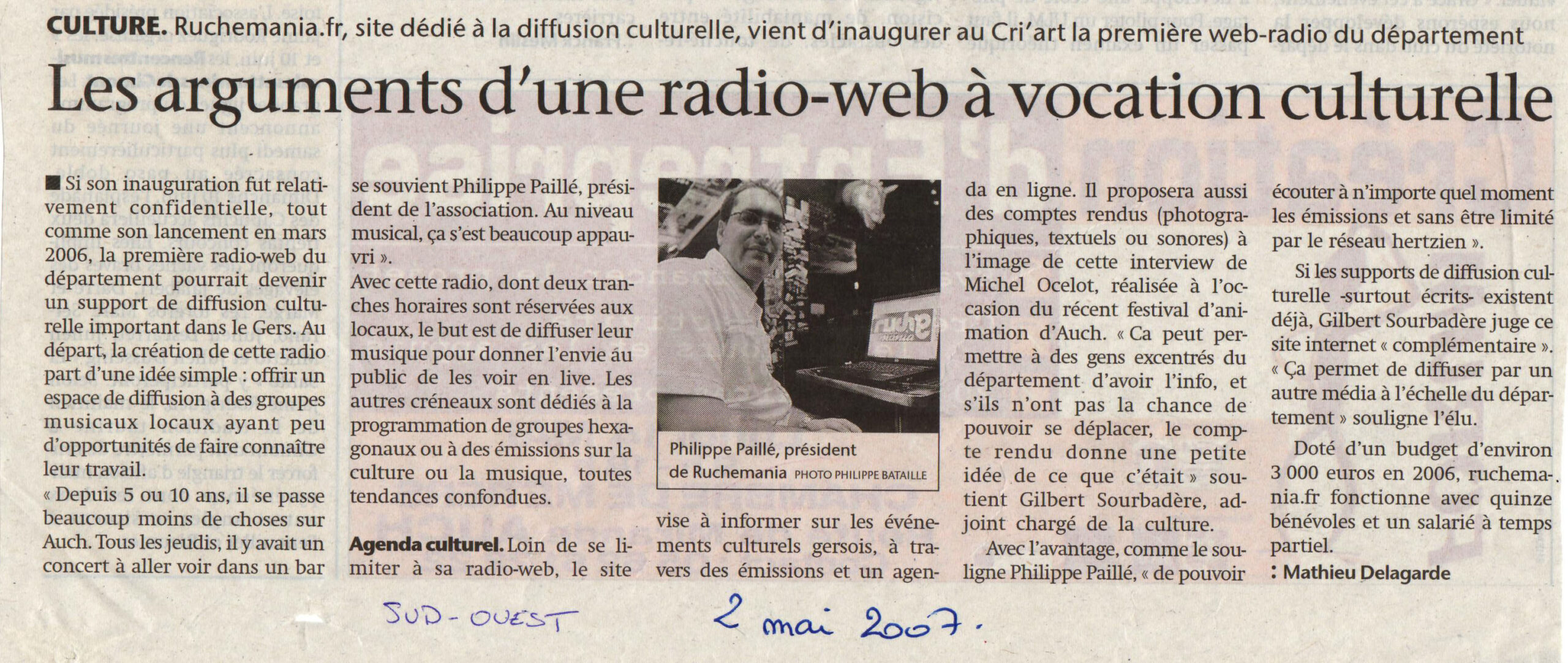 Sud ouest 2 mai 2007