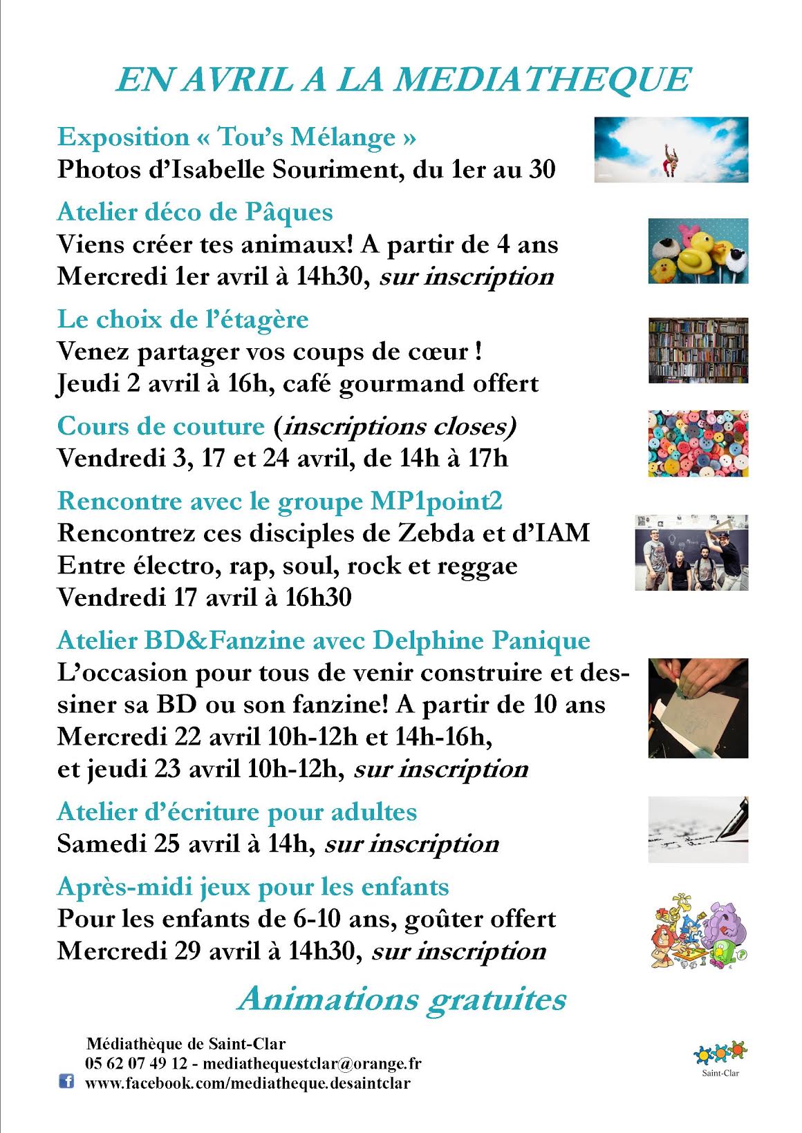 En avril à la médiathèque